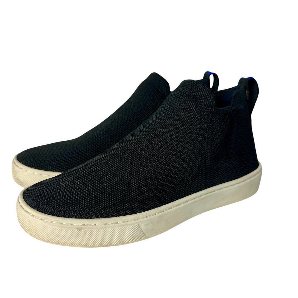 Rothy's Chelsea Boot Ankle Booties Stretch Knit Washable Shoes Black 6 - Picture 1 of 10